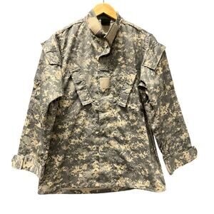 US Military Jacket Mens Small Field Utility Green Tan Digital Camo Full Zip